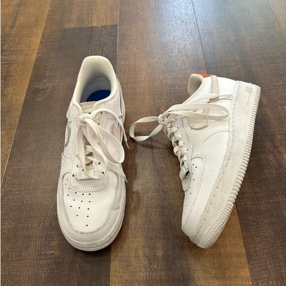 Nike Air Force 1 Low White Leather Sneakers Women’s Size 8 - Picture 12 of 12